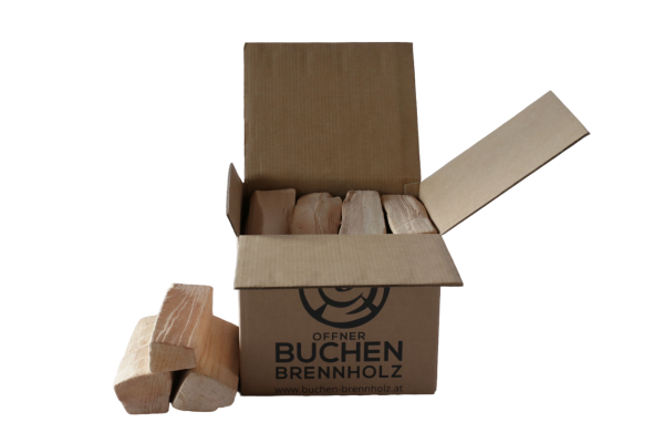 Grillholz Buche Premium Plus ohne Rinde - 33 cm - Karton – Bild 4