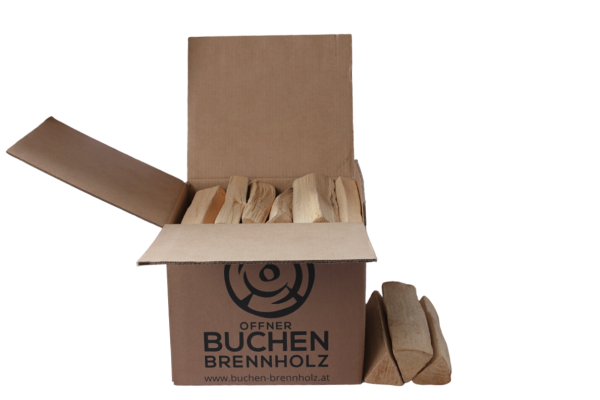 Brennholz Buche Premium Plus ohne Rinde - 33 cm - Karton – Bild 3