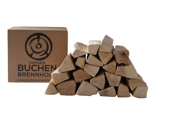 Brennholz Buche Premium Plus ohne Rinde - 33 cm - Karton – Bild 4