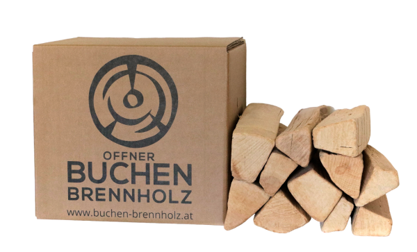 Brennholz Buche Premium Plus ohne Rinde - 33 cm - Karton – Bild 2