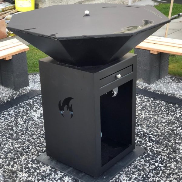 Feuerplatten BBQ 8-eckig mit Deckel – Funktion trifft Design – Bild 6